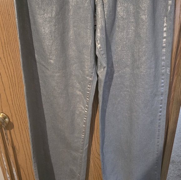 Nwt.Wild Fable Womens High Rise Wide Metallic Relaxed Baggy Jeans sz14 - Picture 6 of 6